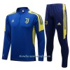 Sudadera De Entrenamiento Trajes Juventus Champions League Cremallera De Cuarto 2022-23 Azul Amarillo - Hombre